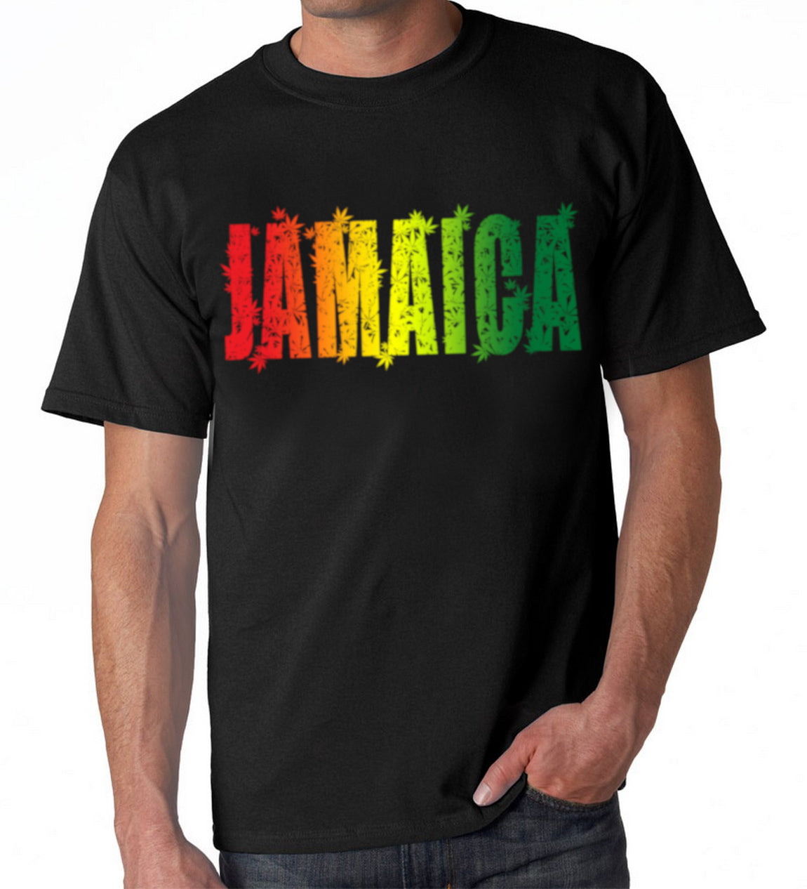 Jamaica Men's T-Shirt in Rasta Colours