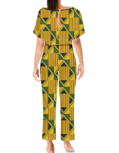 Kente Print Jumpsuit