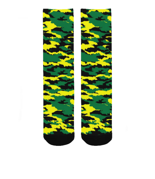 Jamaican Map Camouflage Socks
