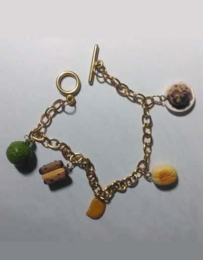 Jamaican Food Charm Bracelet