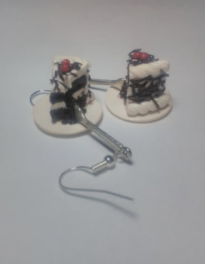 Black Forrest Cake Earrings