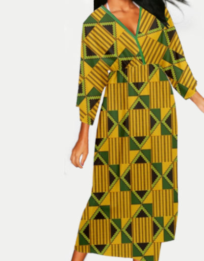 Kente Print Dress