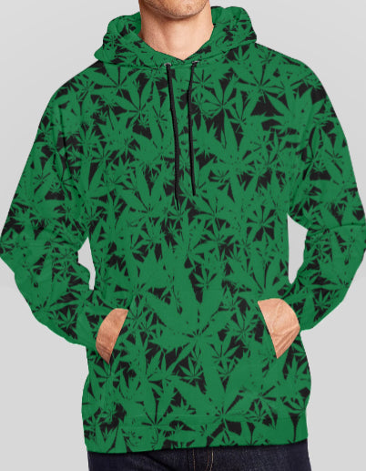 Ganja Print Pullover Hoodie