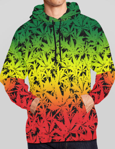 Ganja Print Pullover Hoodie