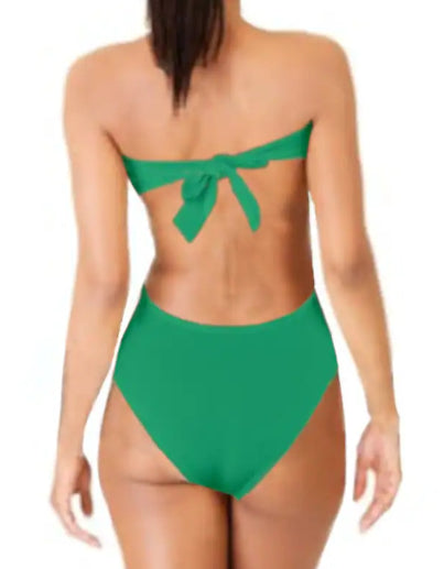 Jamaican Flag Strapless One-Piece Swimsuit