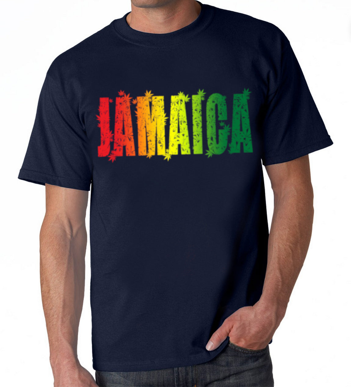 Jamaica Men's T-Shirt in Rasta Colours