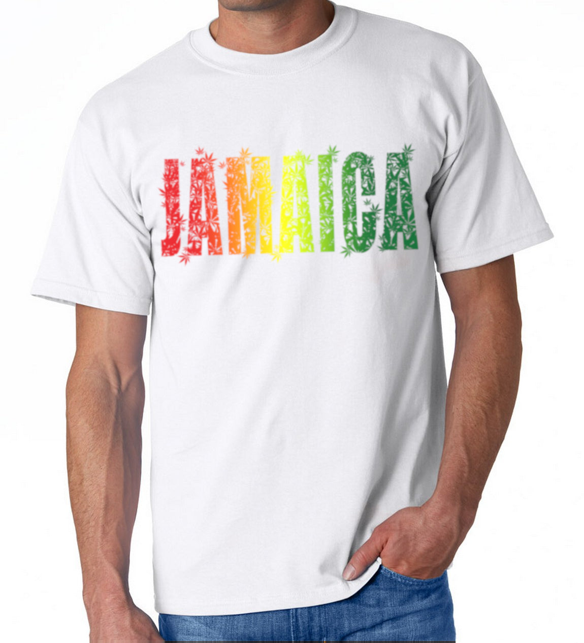 Jamaica Men's T-Shirt in Rasta Colours