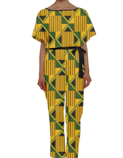 Kente Print Jumpsuit