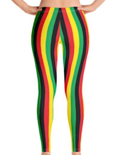 Striped Leggings in Rasta Colours