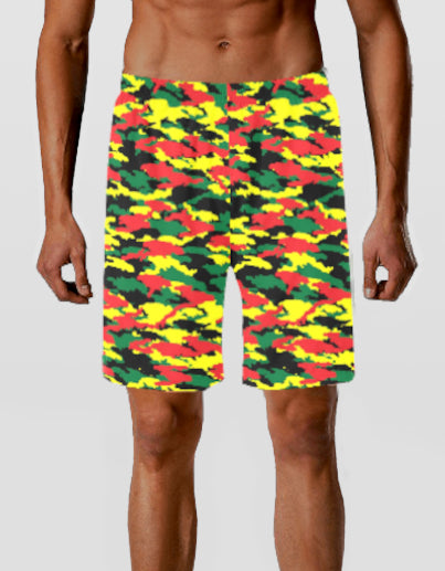 Jamaican Camouflage Swim Shorts
