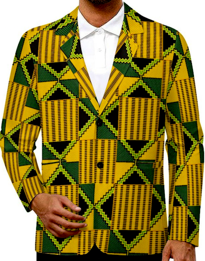 Kente Print Blazer
