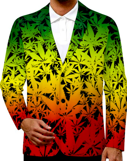 Ganja Print Blazer