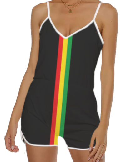 Striped Rompers in Rasta Colours
