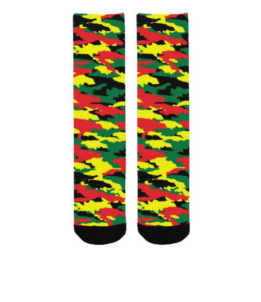 Jamaican Map Camouflage Socks