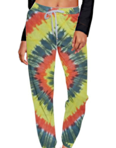 Tye & Dye Sweatpants in Rasta Colours
